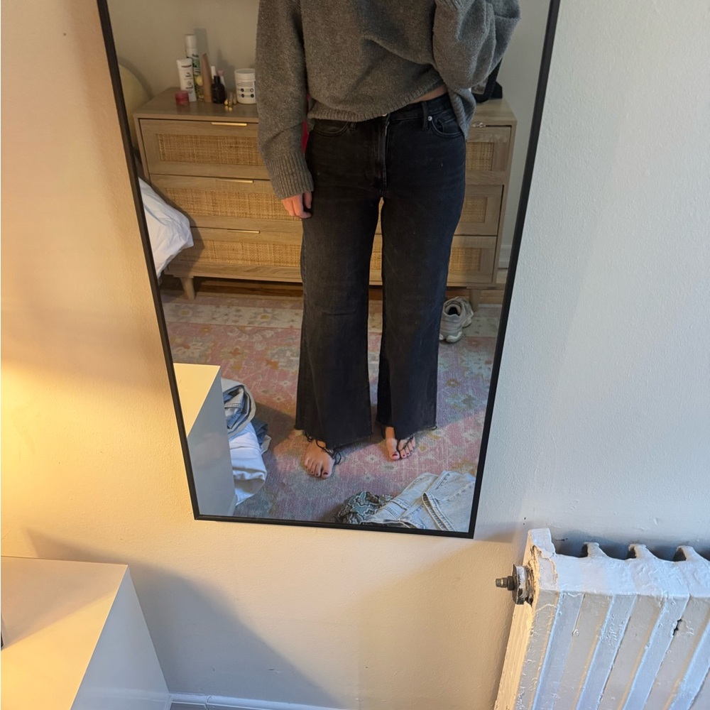 Women's Black Wide-Leg Jeans